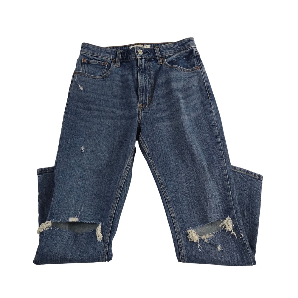 Abercrombie & Fitch The Skinny High Rise Distressed‎ Jeans Womens Size 28 Short